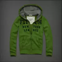 hommes giacca hoodie abercrombie & fitch 2013 classic x-8000 vert